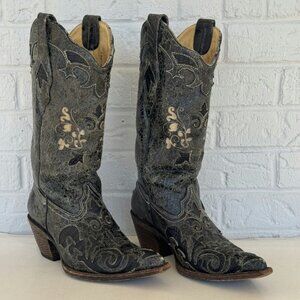 Vintage Corral Lizard Inlay Boots Women's 6